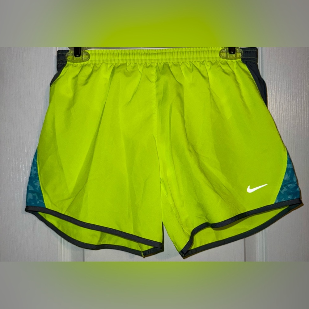 Nike Neon Green Blue Athletic Running Shorts Lightweight Size XL